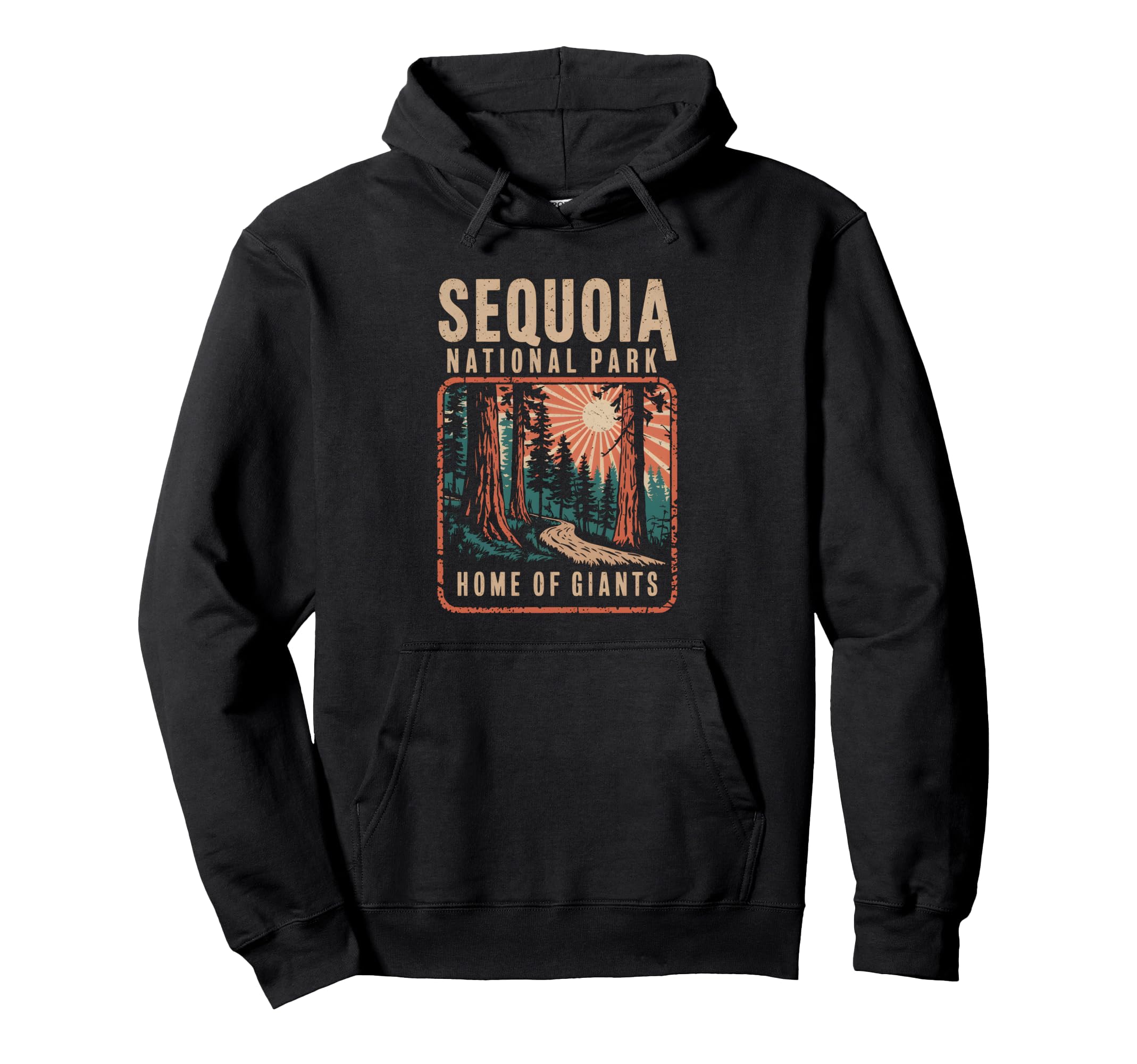 Sequoia National Park Mountain Sequoia Trees Hoodie - Trendy Graphic Unisex - T-Shirt, Sweatshirt, Hoodie
