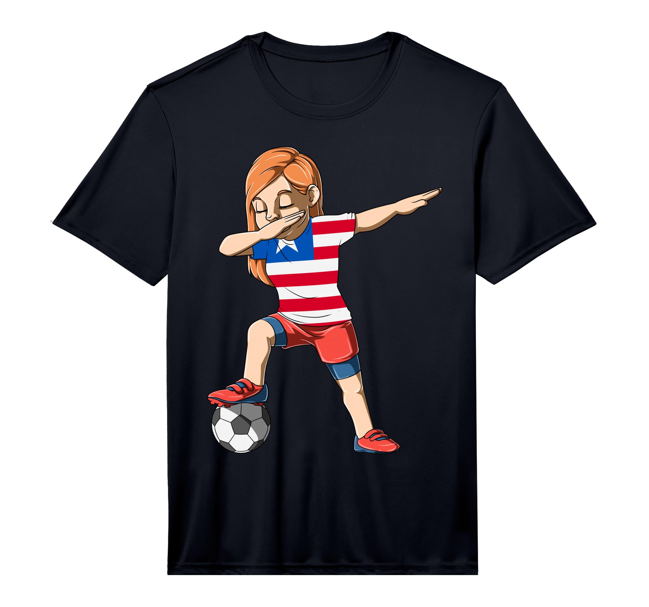 Dabbing Soccer Liberia Jersey T-Shirt - Streetwear Style Men Women - T-Shirt, Sweatshirt, Hoodie