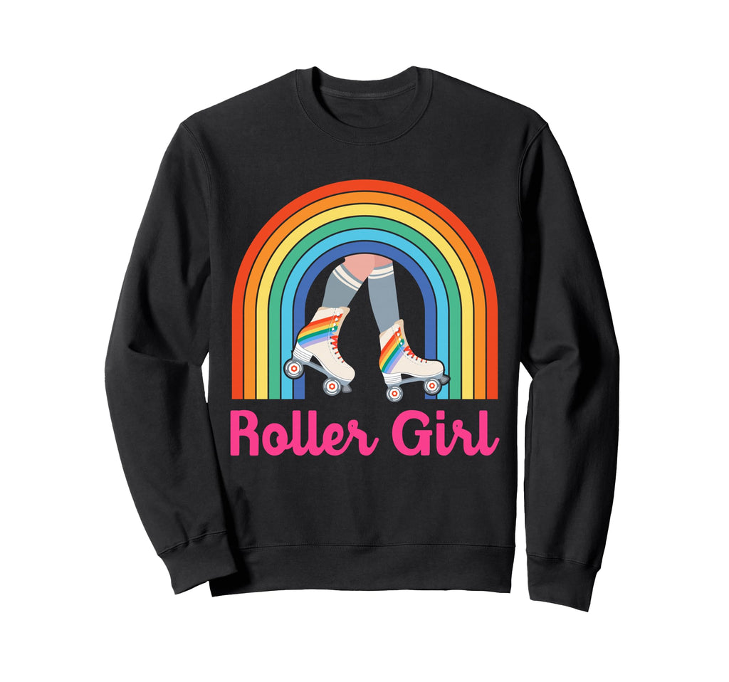 70S 80S Skating Roller Skates Sweatshirt - Aesthetic Graphic Men Women - T-Shirt, Sweatshirt, Hoodie