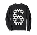 Soccer 6 Jersey Number Sweatshirt - Unique Graphic Men Women - T-Shirt, Sweatshirt, Hoodie