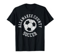 Allamakee County Soccer Distressed 90S T-Shirt - Novelty Apparel for Adults - T-Shirt, Sweatshirt, Hoodie