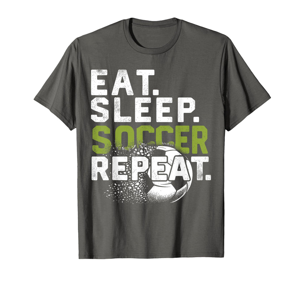 Funny Soccer Eat Sleep Soccer Repeat T-Shirt - Custom Art Print Unisex - T-Shirt, Sweatshirt, Hoodie