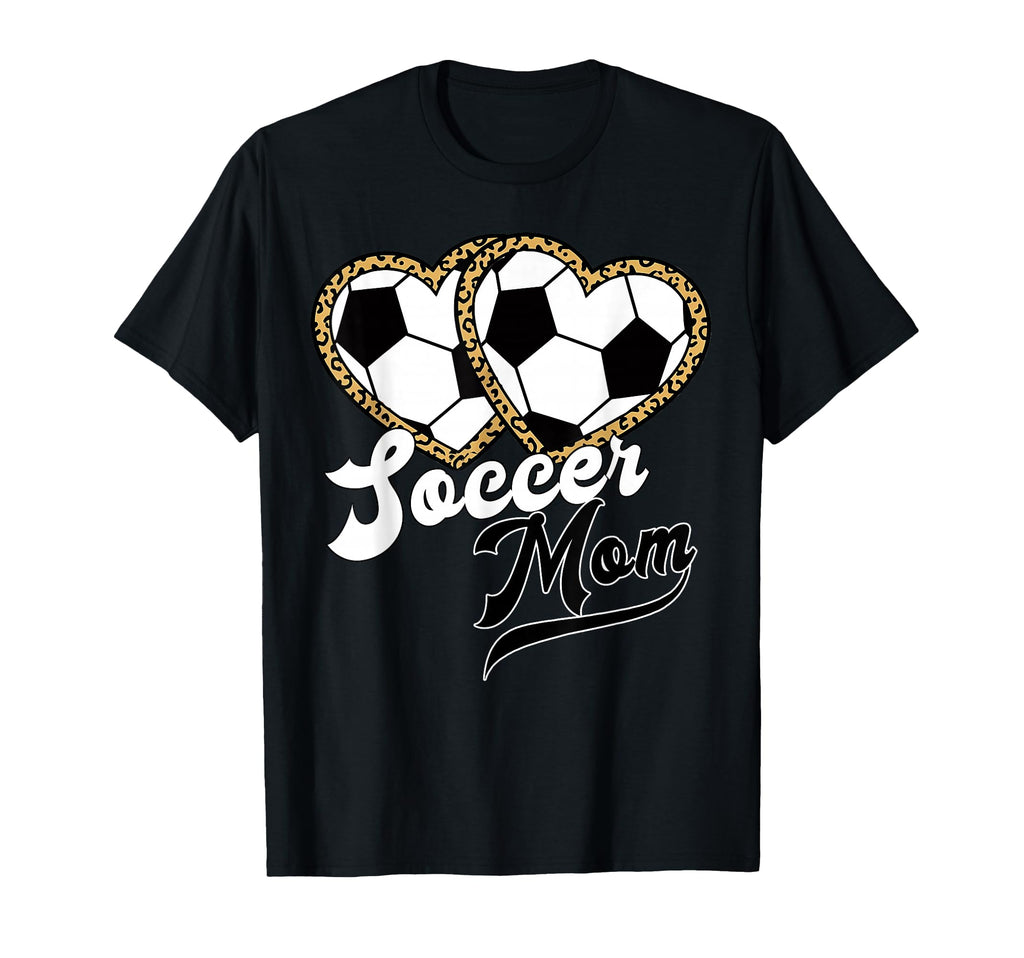 Soccer Mom Leopard Heart Proud T-Shirt - Fun Novelty Design for Adults - T-Shirt, Sweatshirt, Hoodie