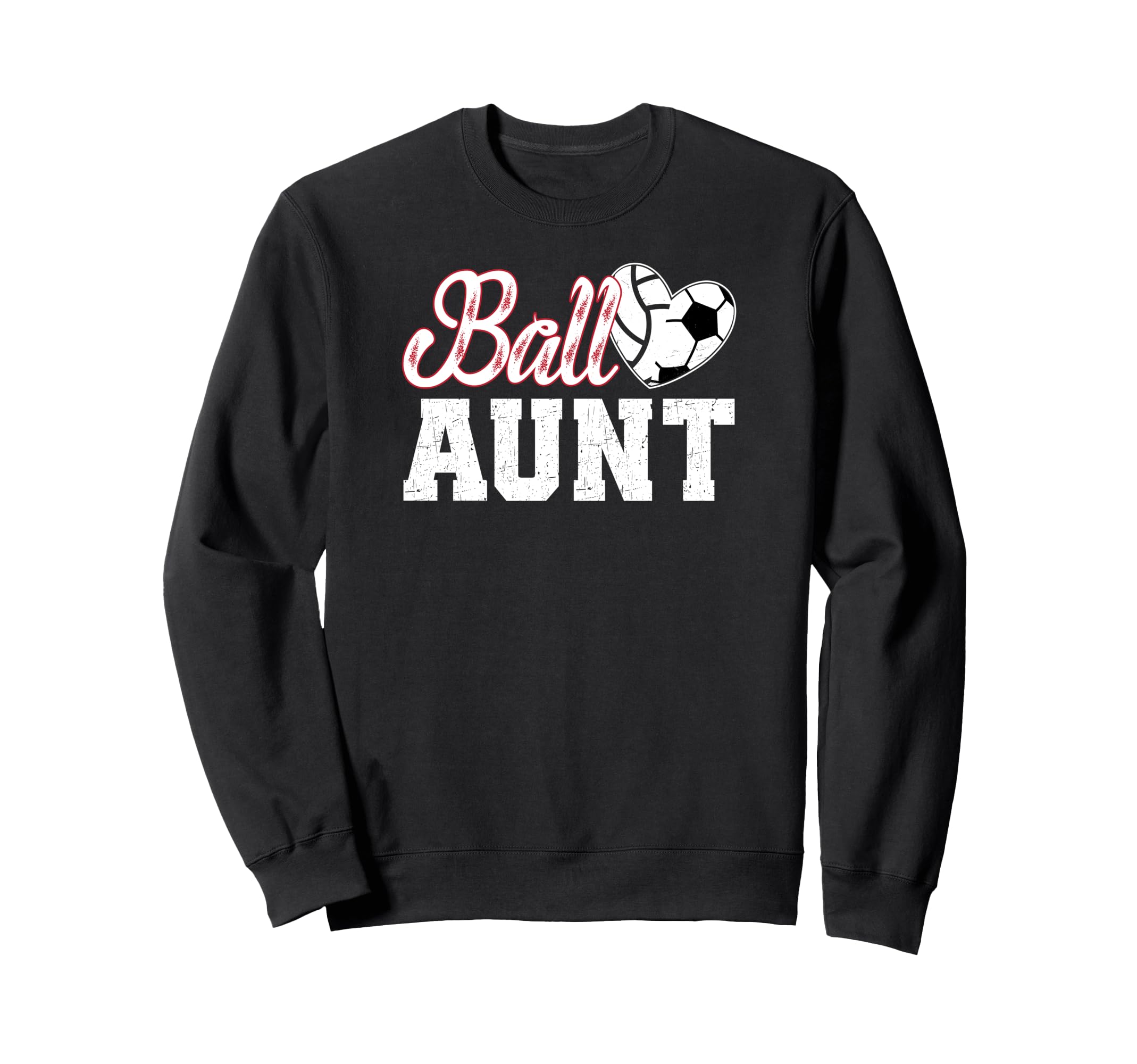 Ball Aunt Heart Soccer Volleyball Sweatshirt - Trendy Graphic Men Women - T-Shirt, Sweatshirt, Hoodie