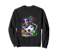 Mardi Gras And Soccer Mix Sweatshirt - Casual Everyday Wear Men Women - T-Shirt, Sweatshirt, Hoodie