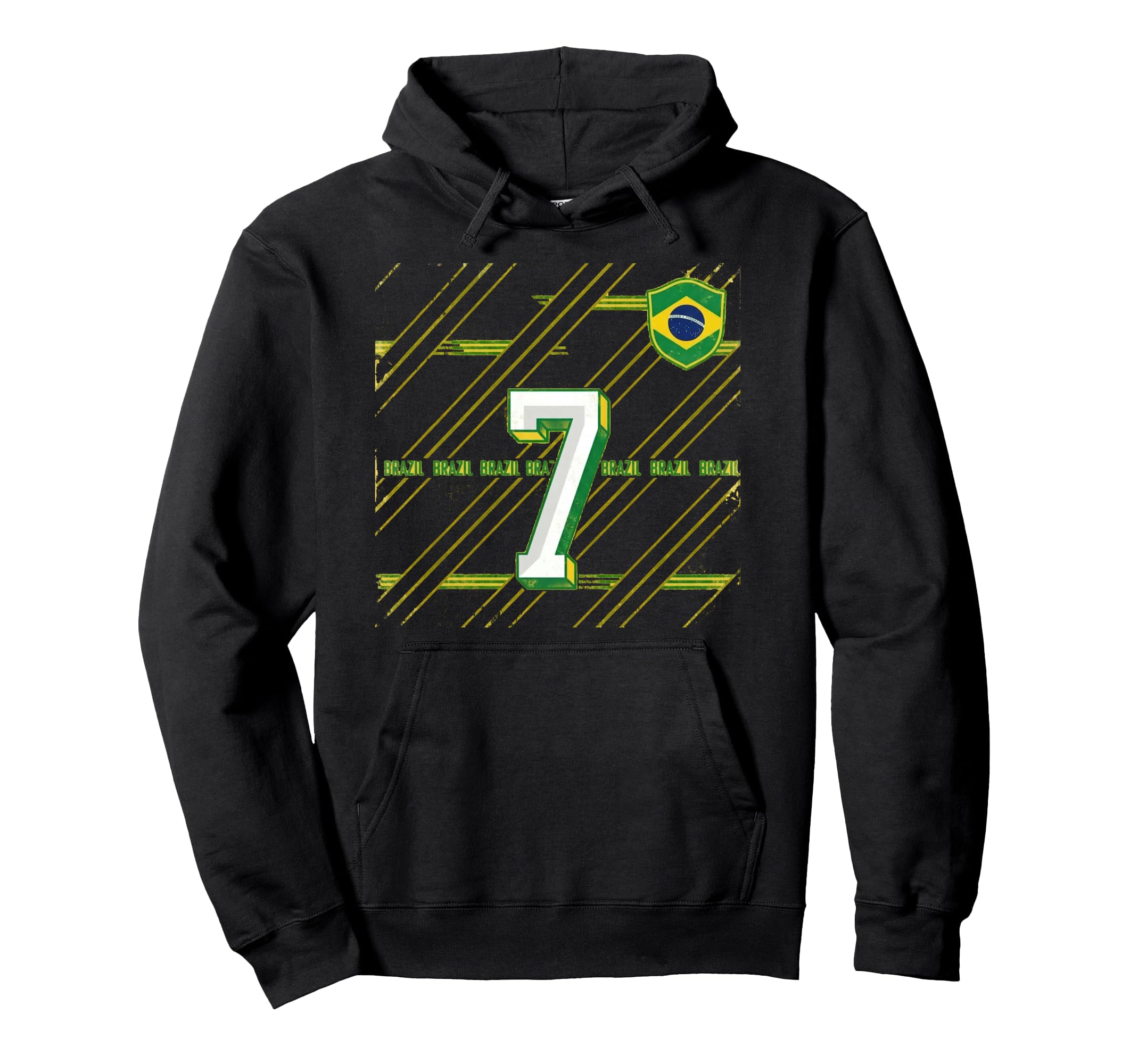 Brazil Gift Flag Brazilian Fan Hoodie - Casual Everyday Wear Men Women - T-Shirt, Sweatshirt, Hoodie