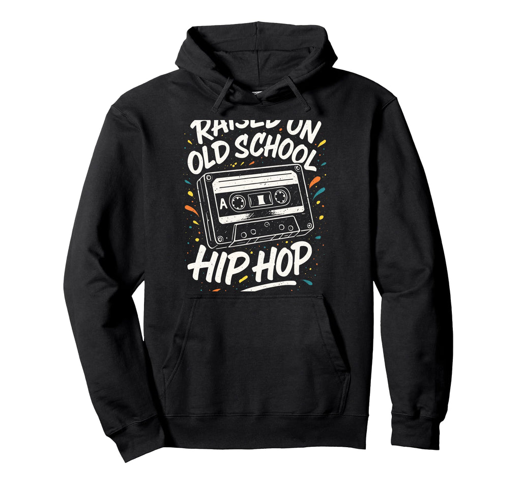 Raised Old School 90S Hip Hop Cassette Hoodie - Aesthetic Graphic Men Women - T-Shirt, Sweatshirt, Hoodie