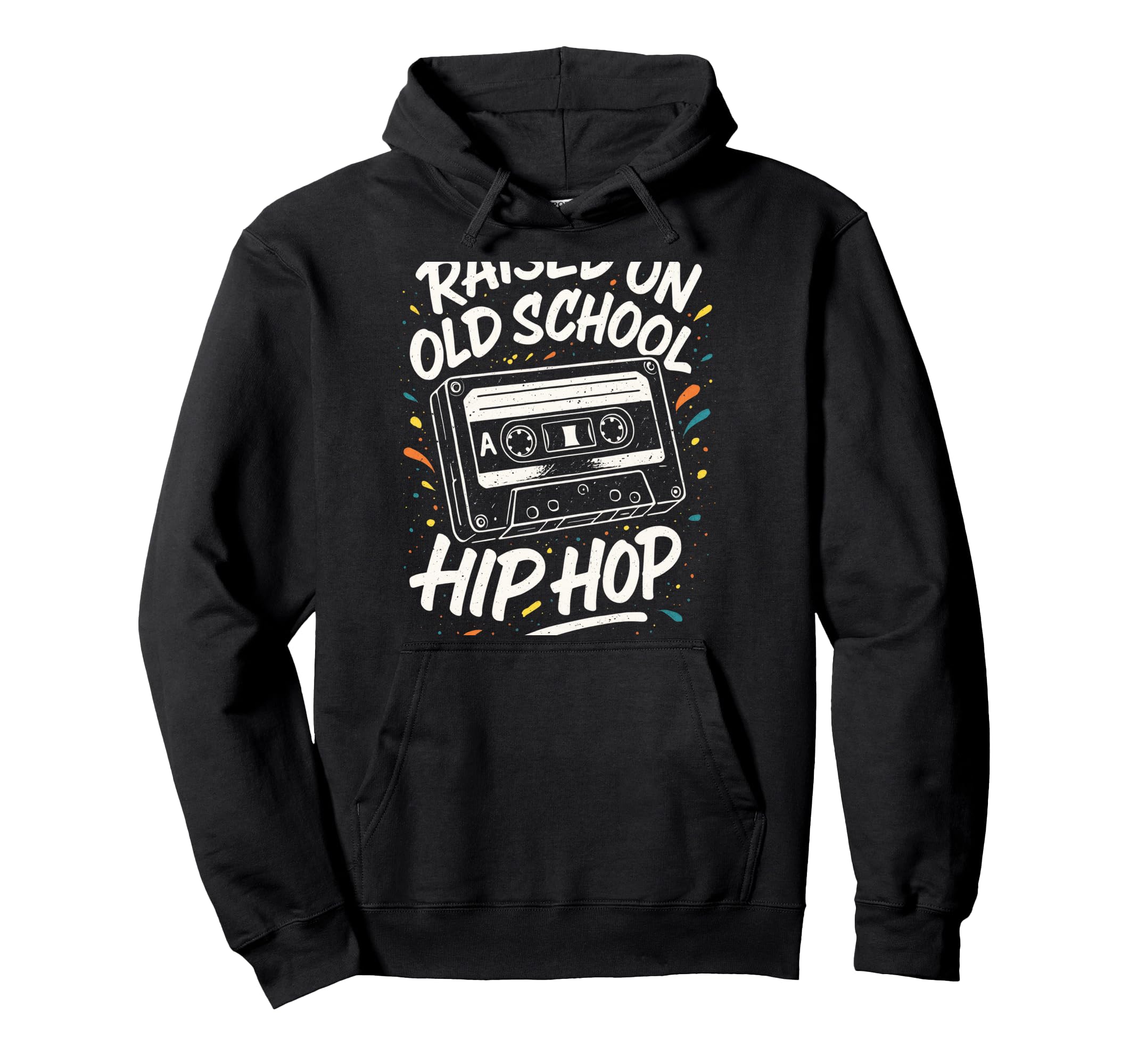 Raised Old School 90S Hip Hop Cassette Hoodie - Aesthetic Graphic Men Women - T-Shirt, Sweatshirt, Hoodie