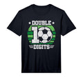 Soccer Birthday 10 Year Old Double T-Shirt - Minimalist Print Unisex - T-Shirt, Sweatshirt, Hoodie