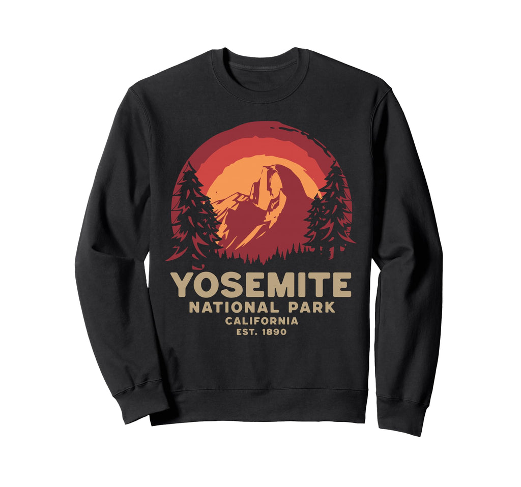 Yosemite National Park California Sweatshirt - Minimalist Print for Adults - T-Shirt, Sweatshirt, Hoodie