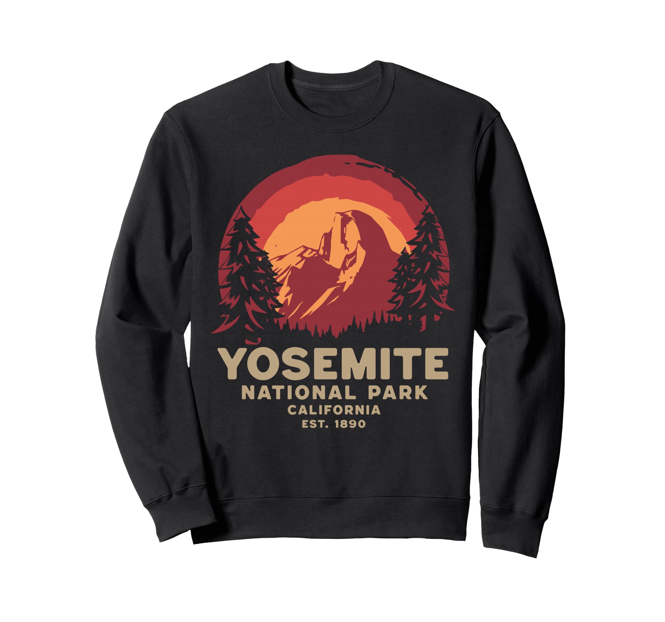 Yosemite National Park California Sweatshirt - Minimalist Print for Adults - T-Shirt, Sweatshirt, Hoodie