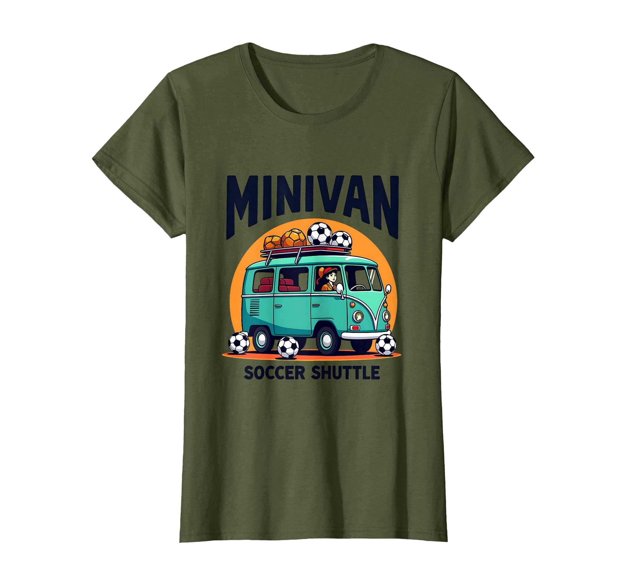 Minivan Soccer Shuttle Funny Soccer T-Shirt - Novelty Apparel for Adults - T-Shirt, Sweatshirt, Hoodie