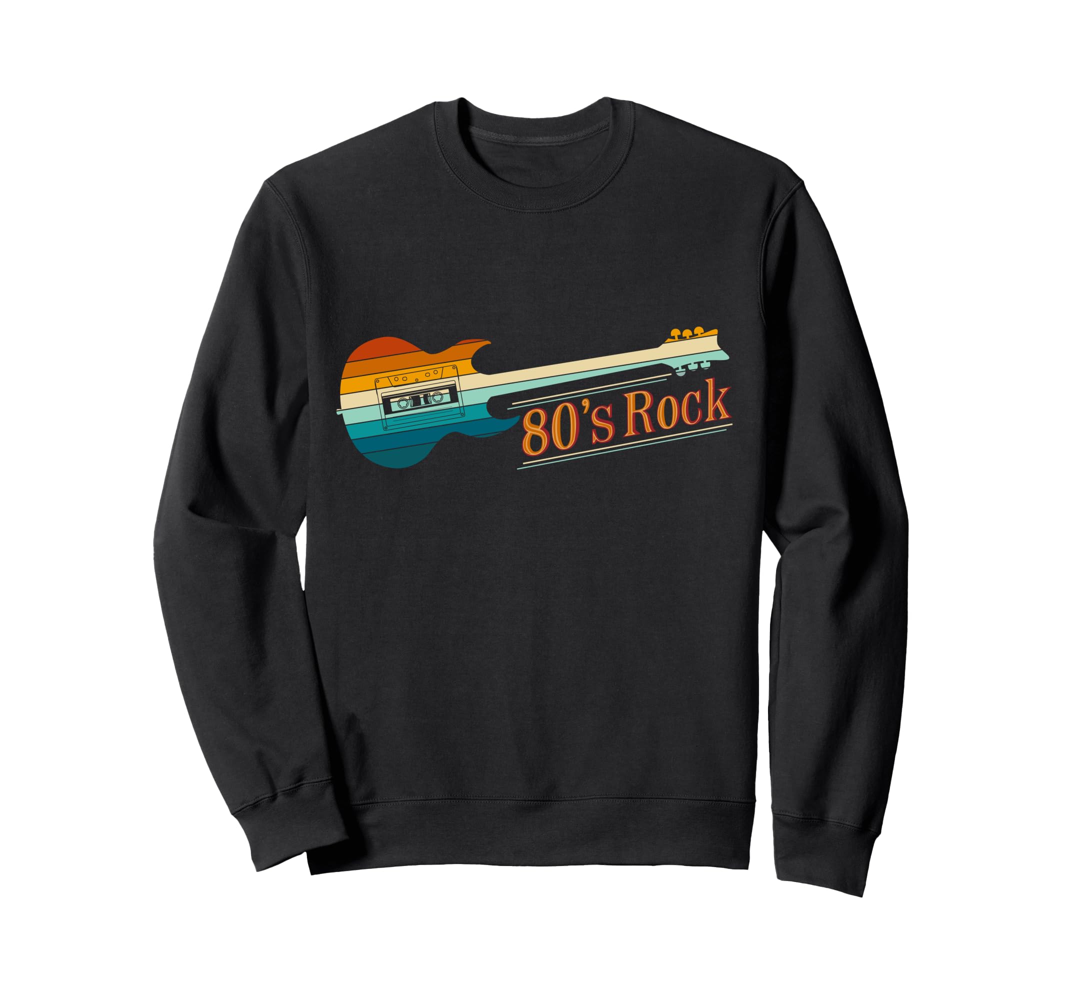 80S Rock Guitar Cassette Tape 1980S Sweatshirt - Custom Art Print Men Women - T-Shirt, Sweatshirt, Hoodie