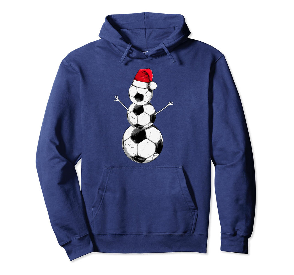 Funny Football Snowman Soccer Hoodie - Graphic Print Unisex - T-Shirt, Sweatshirt, Hoodie