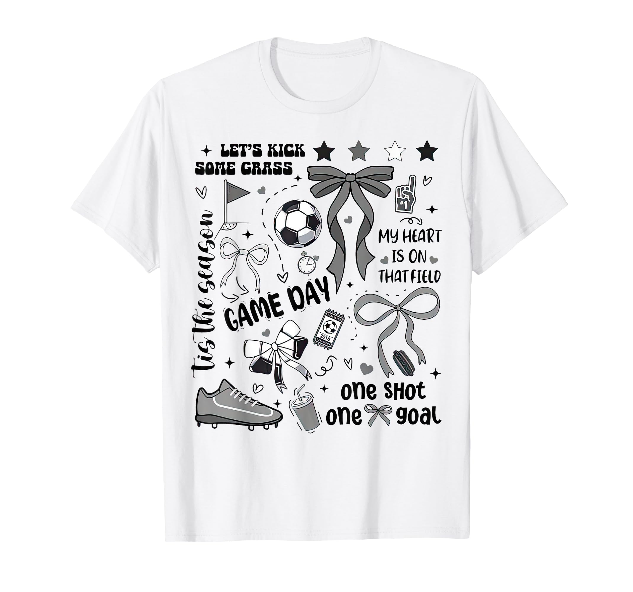 Game Day Soccer Coquette Mom One Shot T-Shirt - Streetwear Style Men Women - T-Shirt, Sweatshirt, Hoodie