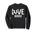 Love Soccer Funny Hearty Soccer Player Sweatshirt - Graphic Print Unisex - T-Shirt, Sweatshirt, Hoodie
