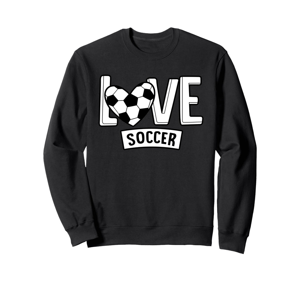 Love Soccer Funny Hearty Soccer Sweatshirt - Trendy Graphic for Adults - T-Shirt, Sweatshirt, Hoodie