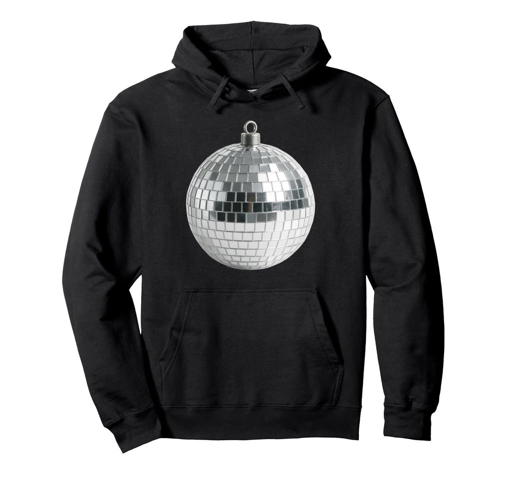 Silver Disco Ball Minimal Dancecore Hoodie - Fun Novelty Design Men Women - T-Shirt, Sweatshirt, Hoodie