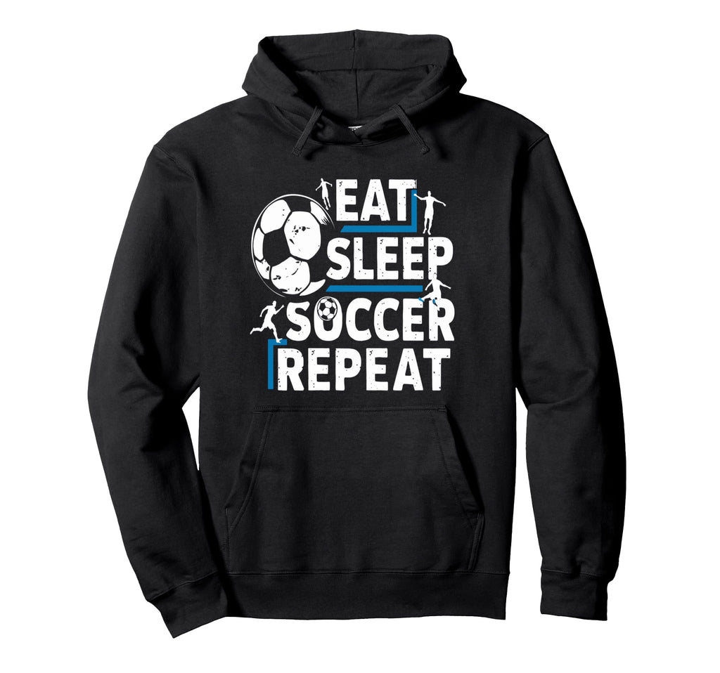 Soccer Lovers Eat Sleep Repeat Sports Hoodie - Minimalist Print Men Women - T-Shirt, Sweatshirt, Hoodie
