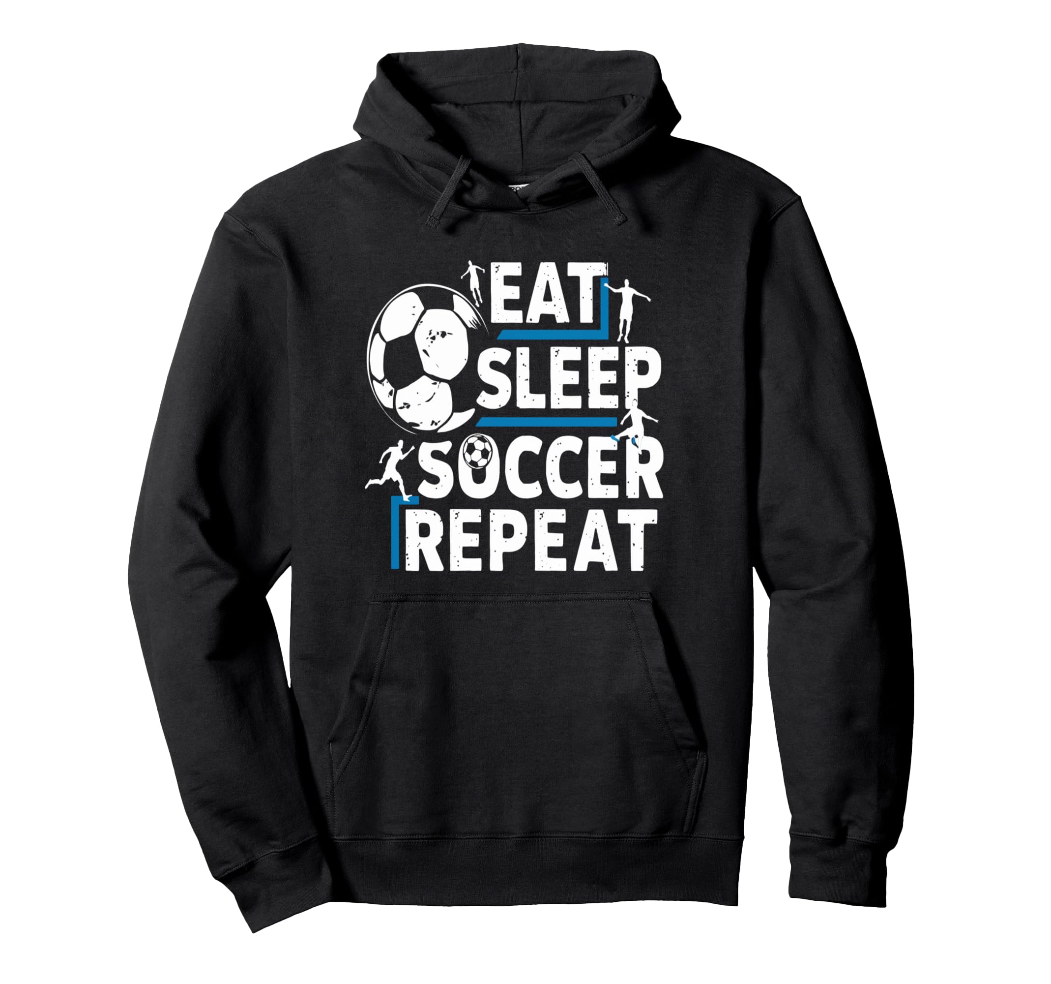 Soccer Lovers Eat Sleep Repeat Sports Hoodie - Minimalist Print Men Women - T-Shirt, Sweatshirt, Hoodie