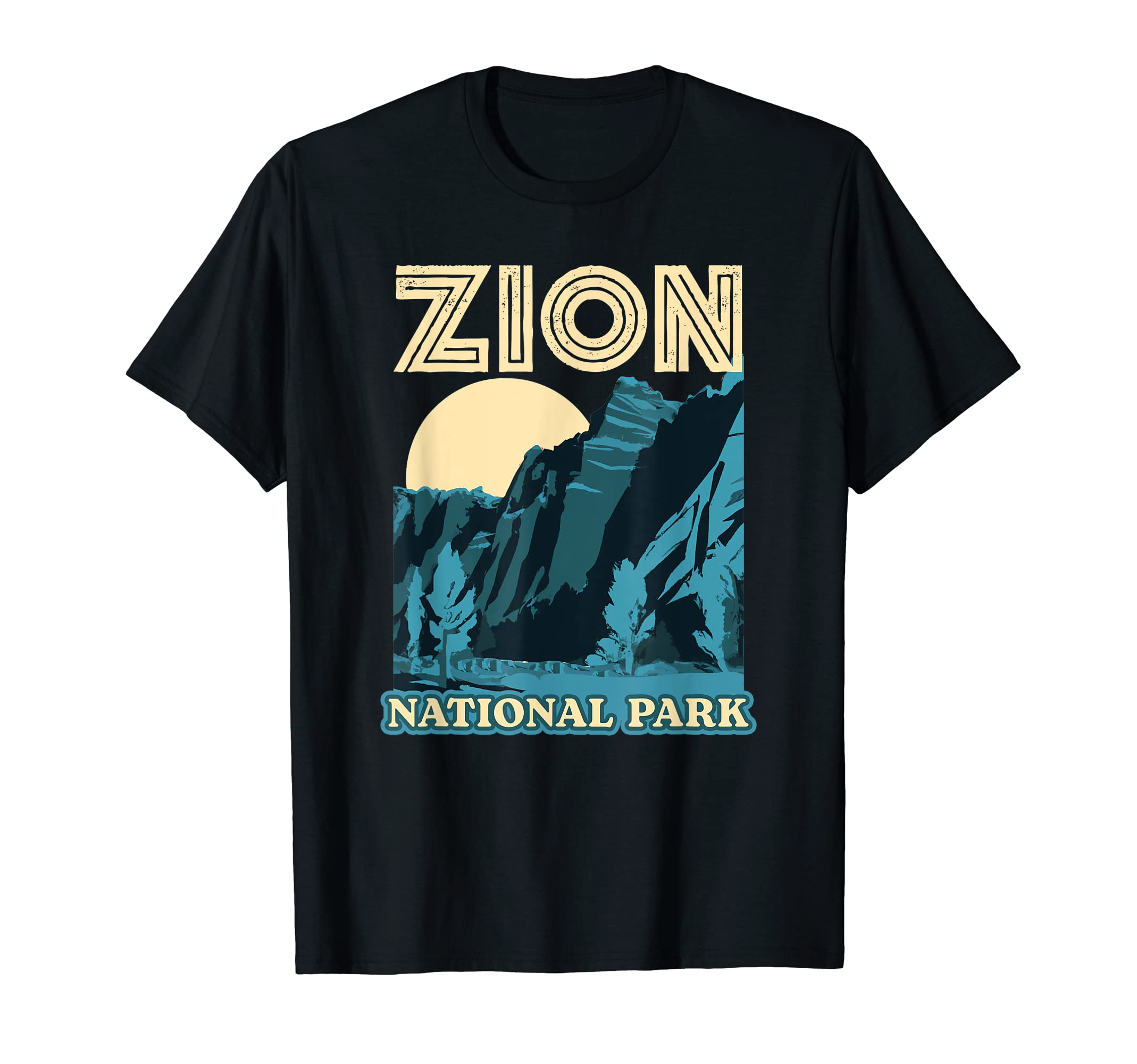 Zion National Park Wpa Utah T-Shirt - Casual Everyday Wear Men Women - T-Shirt, Sweatshirt, Hoodie