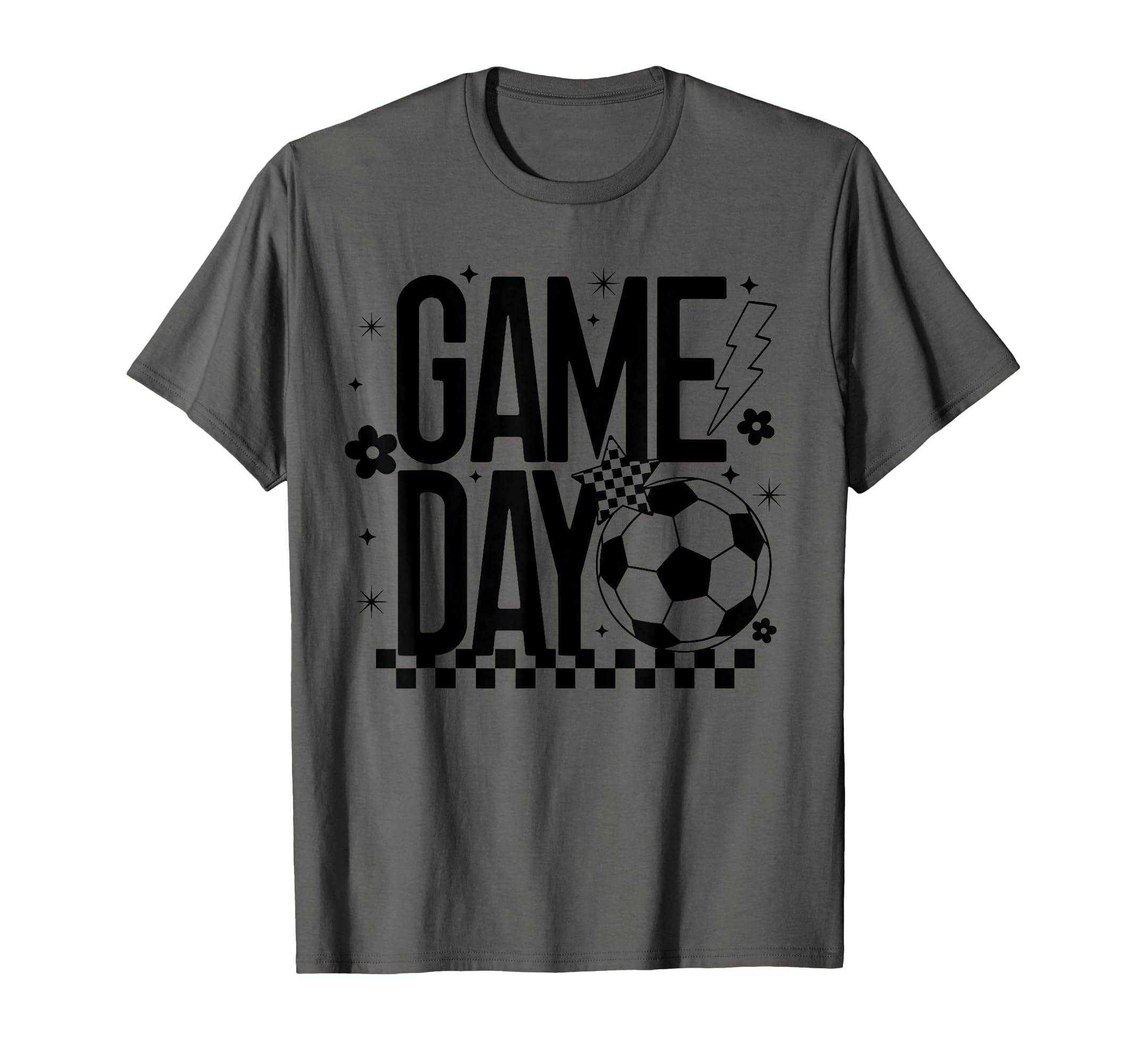 Game Day Soccer Season Mom Checkered T-Shirt - Streetwear Style for Adults - T-Shirt, Sweatshirt, Hoodie
