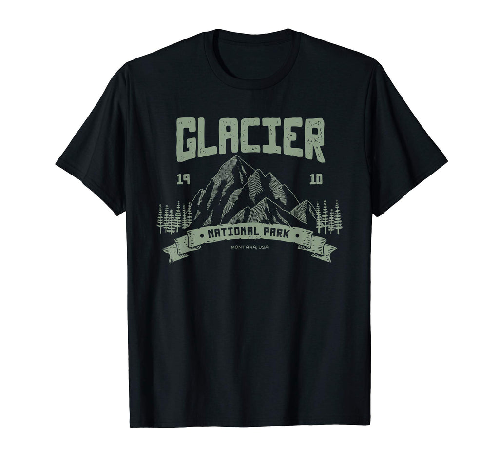 Glacier National Park Outdoor T-Shirt - Unique Graphic Men Women - T-Shirt, Sweatshirt, Hoodie