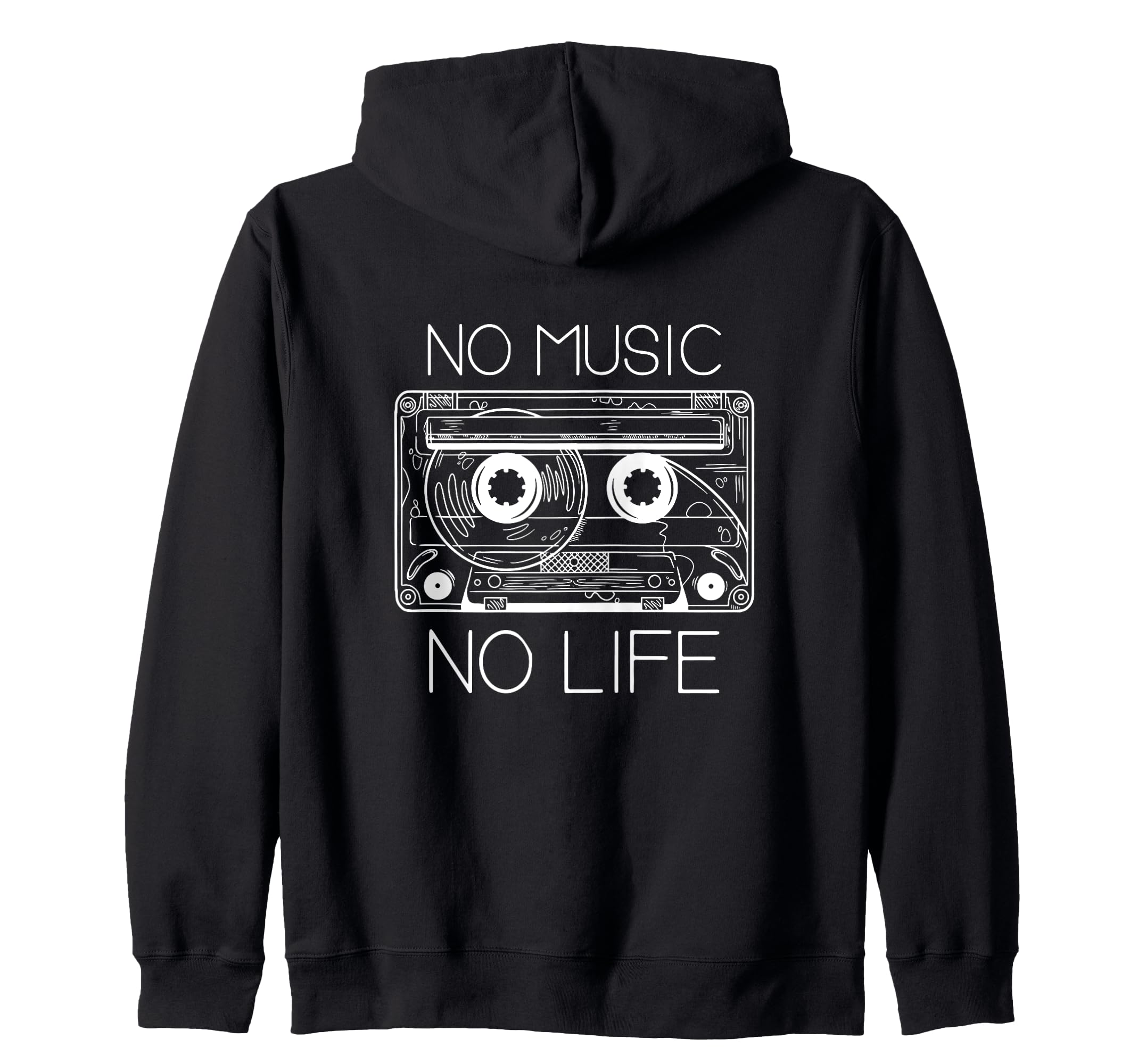 Cassette Tape No Music No Life Sweatshirt - Custom Art Print Men Women - T-Shirt, Sweatshirt, Hoodie
