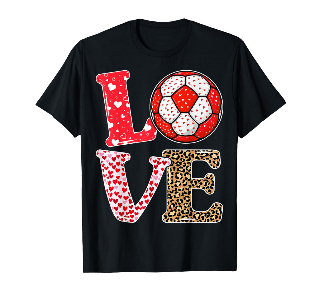 Love Leopard Heart Soccer Lover T-Shirt - Streetwear Style for Adults - T-Shirt, Sweatshirt, Hoodie