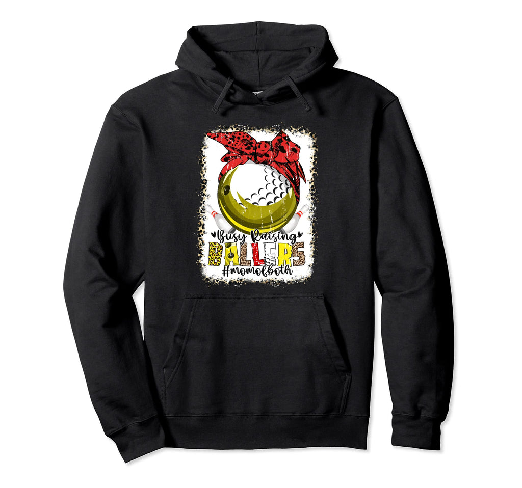 Mom Both Bowling Golf Busy Raising Hoodie - Minimalist Print Men Women - T-Shirt, Sweatshirt, Hoodie