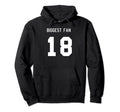 Number 18 Biggest Fan Sport Spirit Wear Hoodie - Custom Art Print Unisex - T-Shirt, Sweatshirt, Hoodie