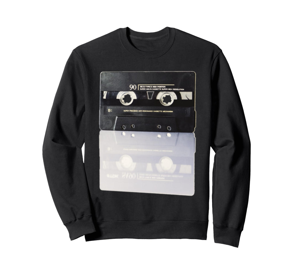 Cassette Tape Reflection Sweatshirt - Trendy Graphic for Adults - T-Shirt, Sweatshirt, Hoodie