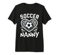Soccer Nanny Leopard Heart Nanny Soccer T-Shirt - Graphic Print Men Women - T-Shirt, Sweatshirt, Hoodie