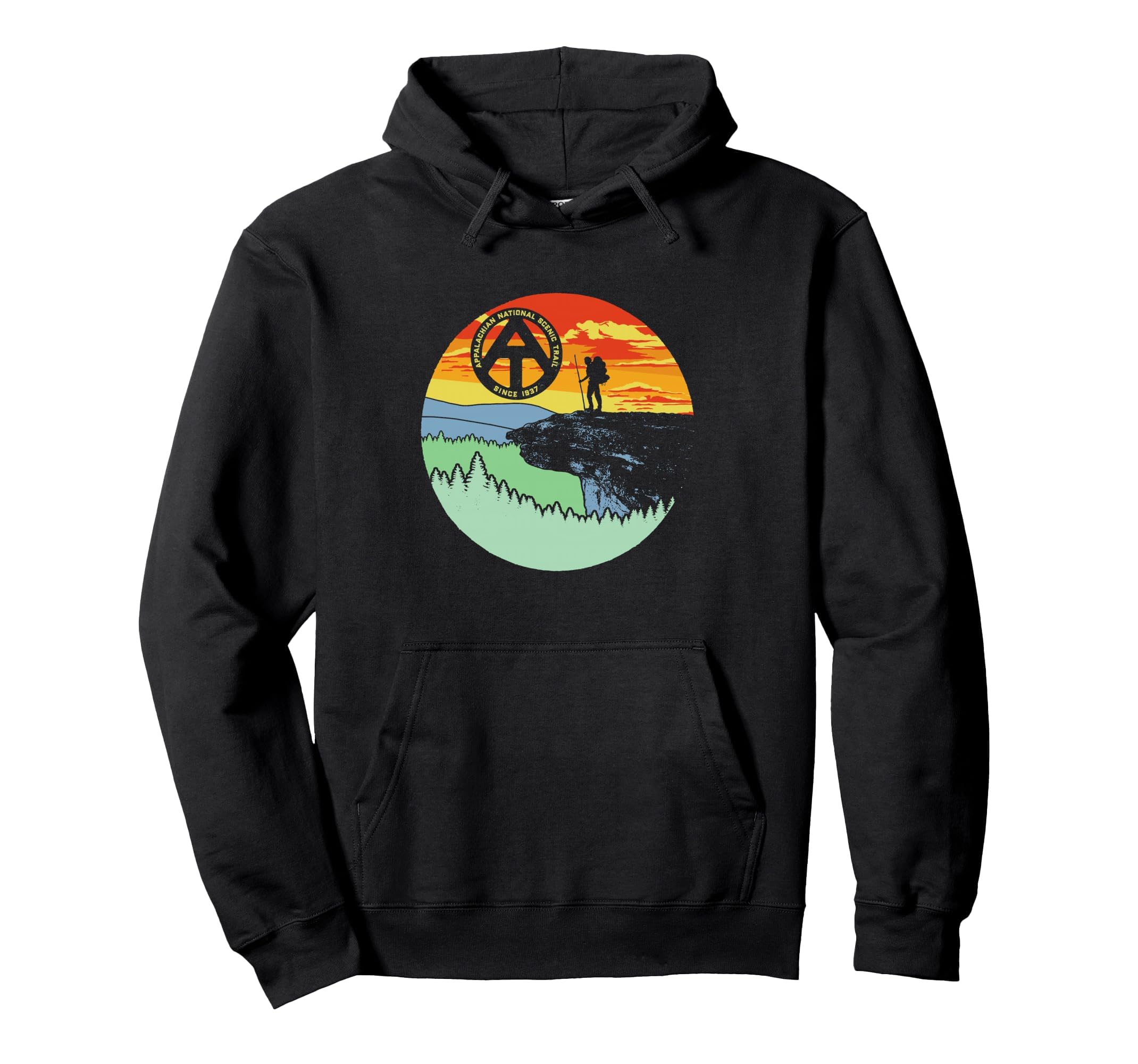 Appalachian Trail Hiker Mcafees Knob Hoodie - Graphic Print Men Women - T-Shirt, Sweatshirt, Hoodie
