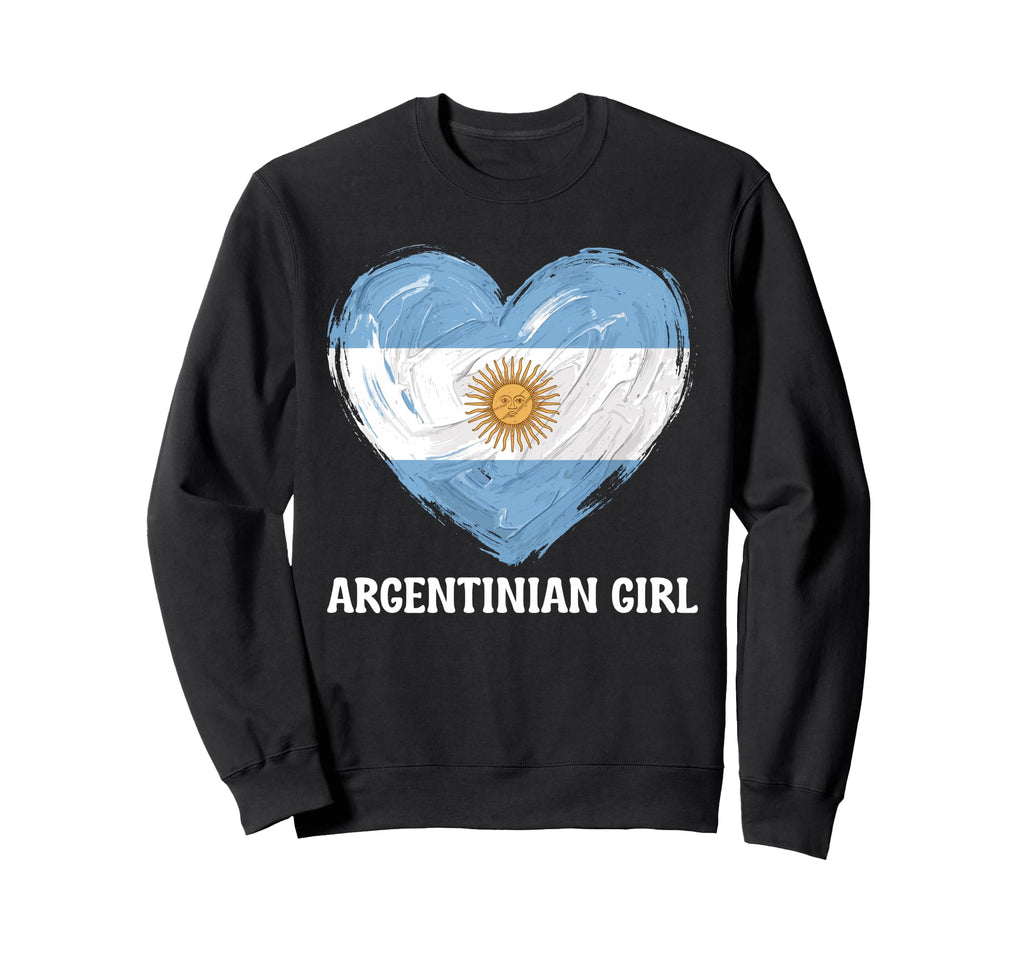 Argentinian Flag Heart Soccer Sweatshirt - Trendy Graphic for Adults - T-Shirt, Sweatshirt, Hoodie