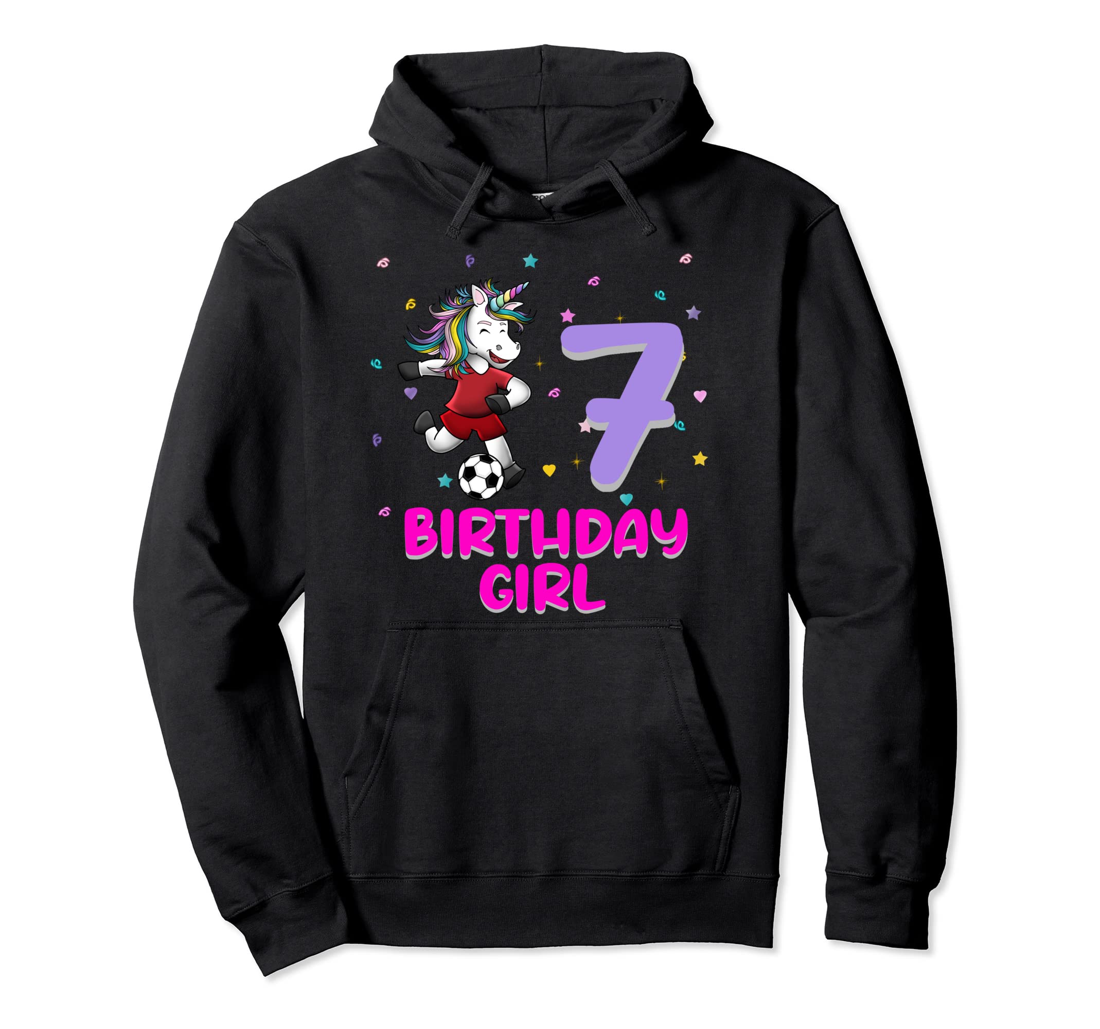 Unicorn Soccer 7Th Birthday Love Funny 7 Hoodie - Unique Graphic Men Women - T-Shirt, Sweatshirt, Hoodie