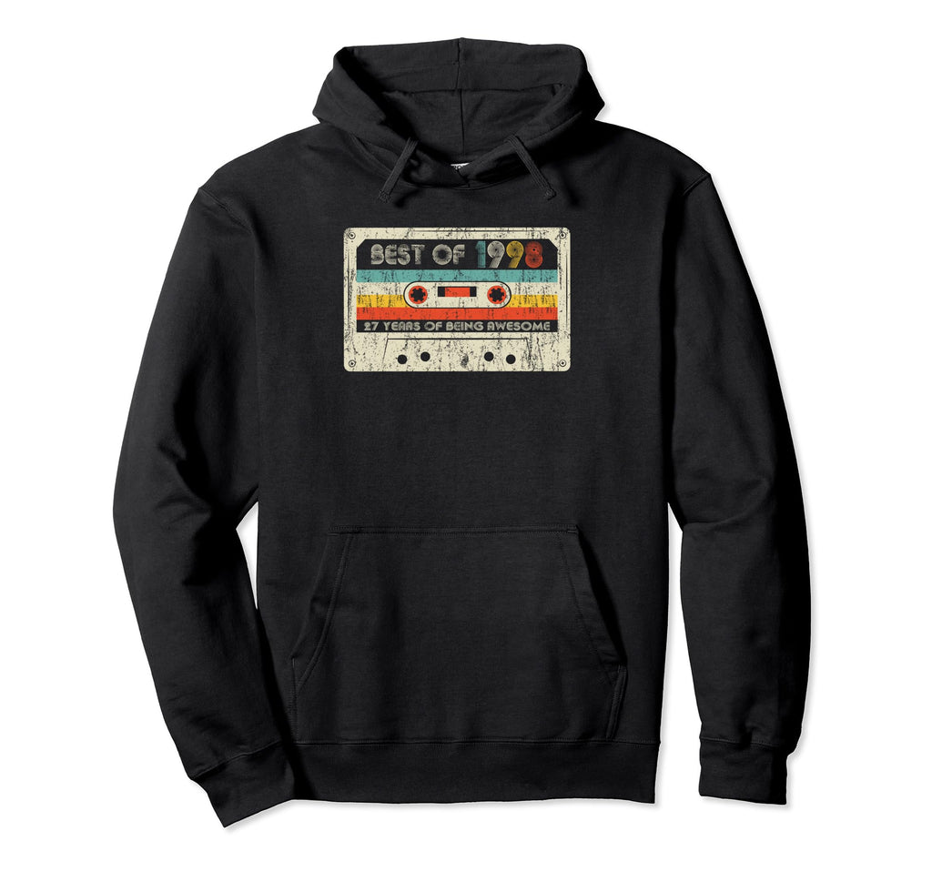 Best 1998 Birthday 1998 Cassette Tape Hoodie - Novelty Apparel for Adults - T-Shirt, Sweatshirt, Hoodie
