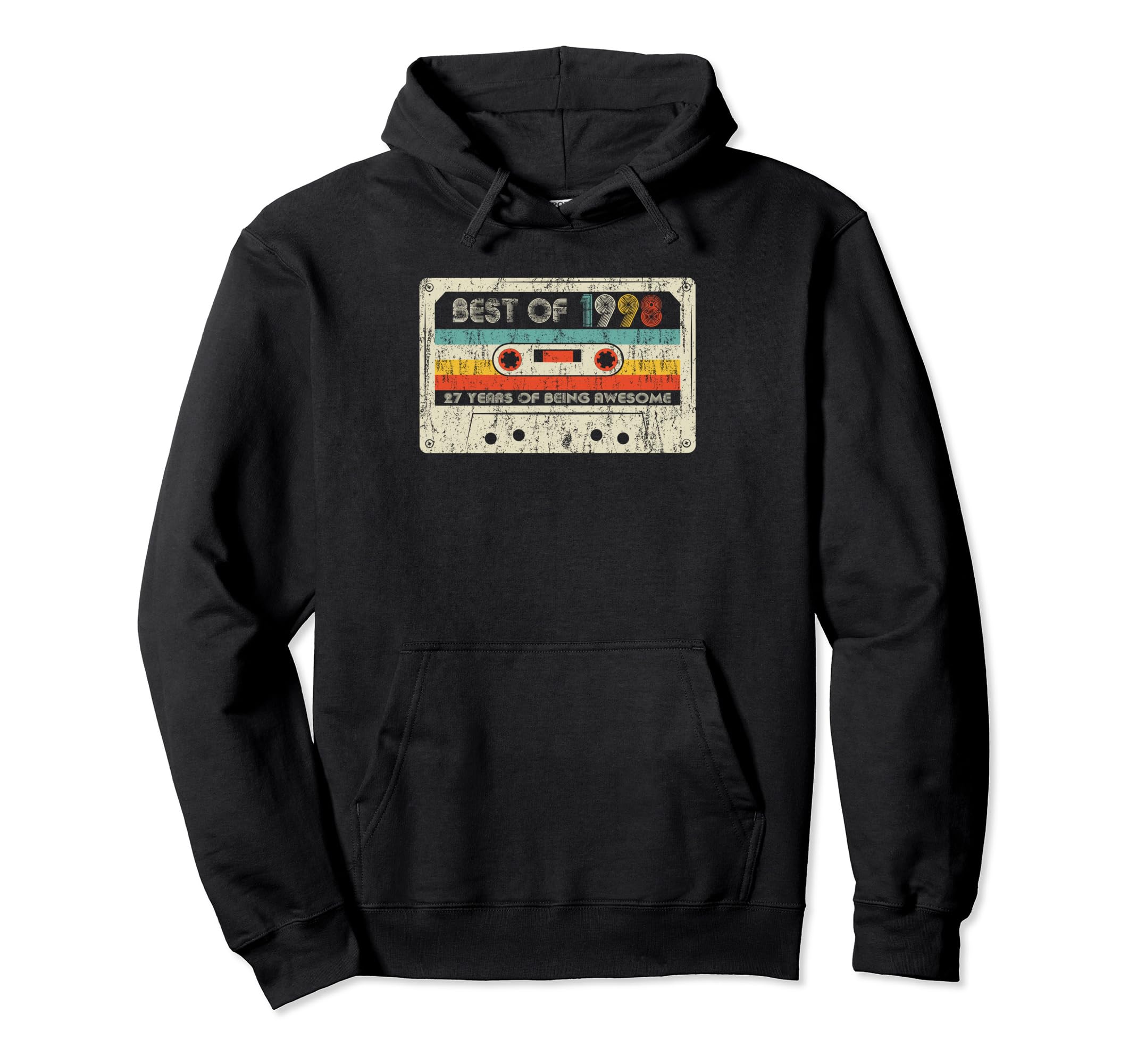 Best 1998 Birthday 1998 Cassette Tape Hoodie - Novelty Apparel for Adults - T-Shirt, Sweatshirt, Hoodie
