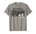 Baseball Mama Checkered Baseball Mom T-Shirt - Minimalist Print for Adults - T-Shirt, Sweatshirt, Hoodie