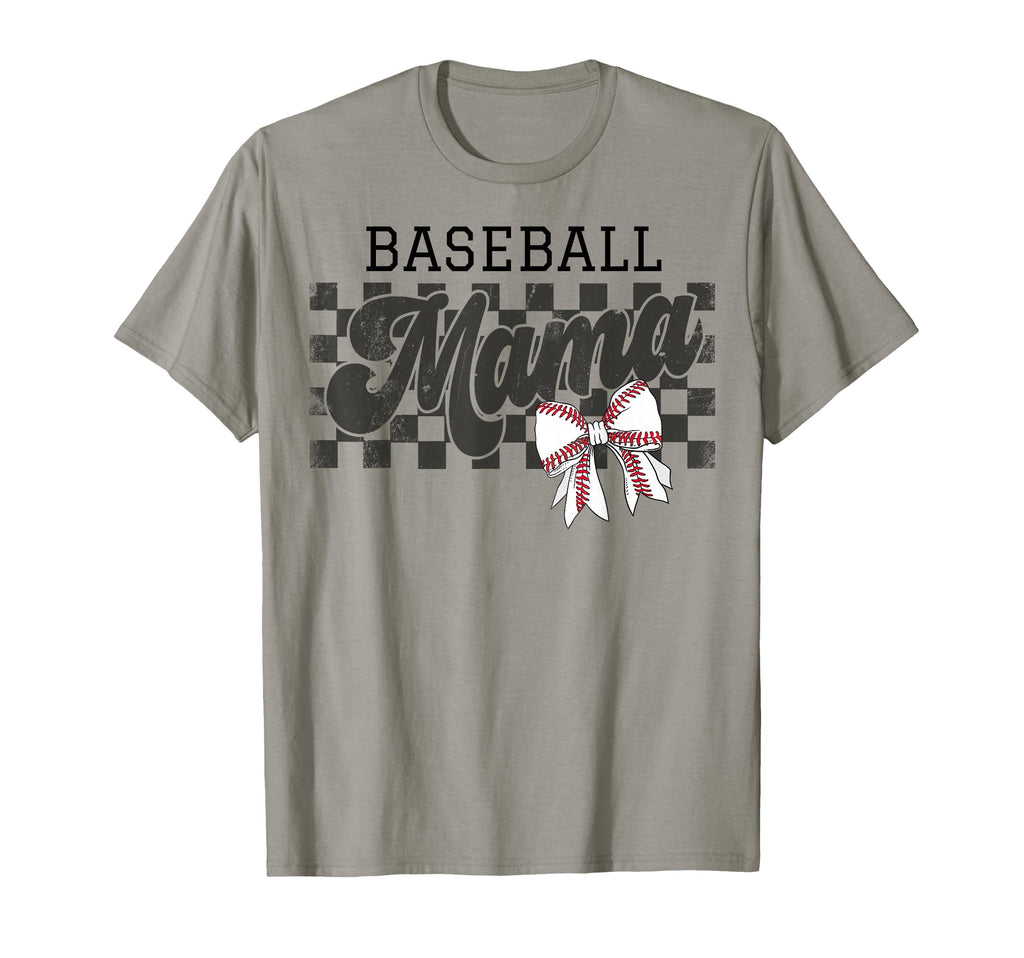Baseball Mama Checkered Baseball Mom T-Shirt - Streetwear Style for Adults - T-Shirt, Sweatshirt, Hoodie