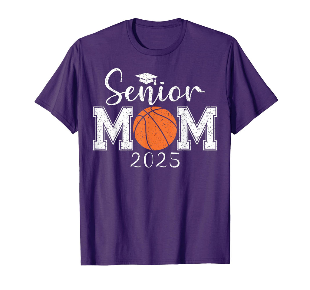 Senior Mom 2025 Basketball Class T-Shirt - Minimalist Print for Adults - T-Shirt, Sweatshirt, Hoodie