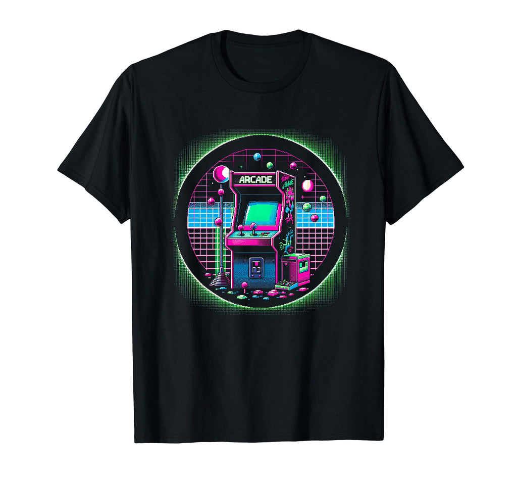1980S Arcade T-Shirt - Unique Graphic for Adults - T-Shirt, Sweatshirt, Hoodie