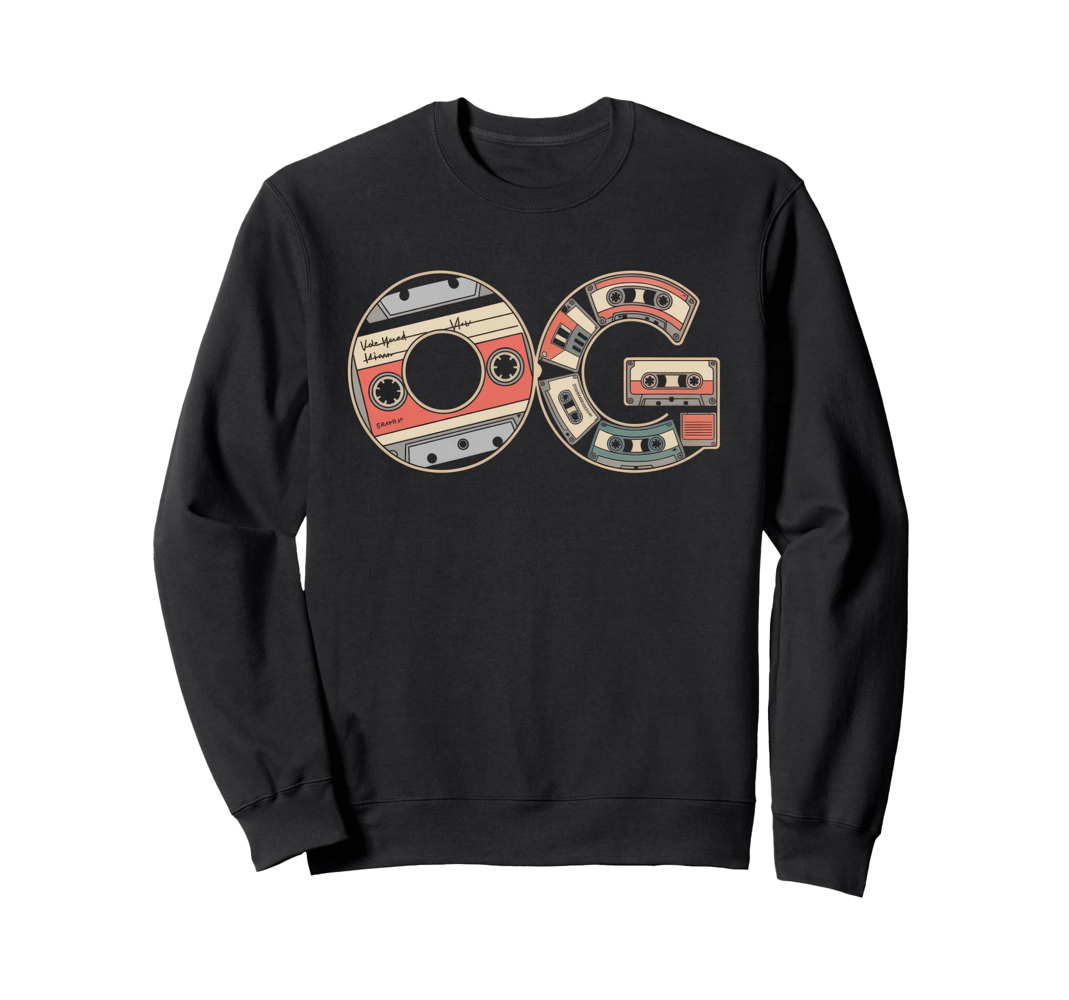 Old School Og Hip Hop Vinyl Cds Sweatshirt - Fun Novelty Design Unisex - T-Shirt, Sweatshirt, Hoodie