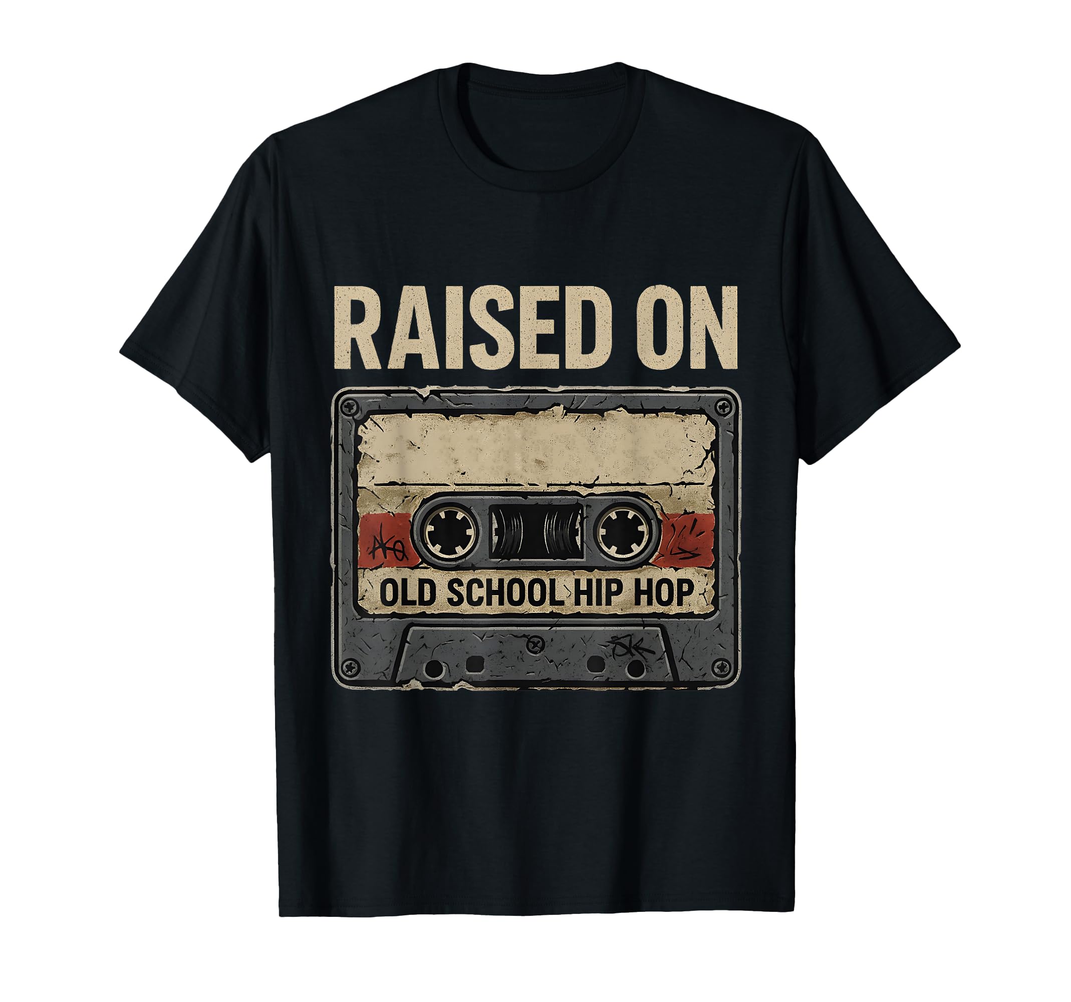 Raised Old School Hip Hop Cassette T-Shirt - Casual Everyday Wear Unisex - T-Shirt, Sweatshirt, Hoodie