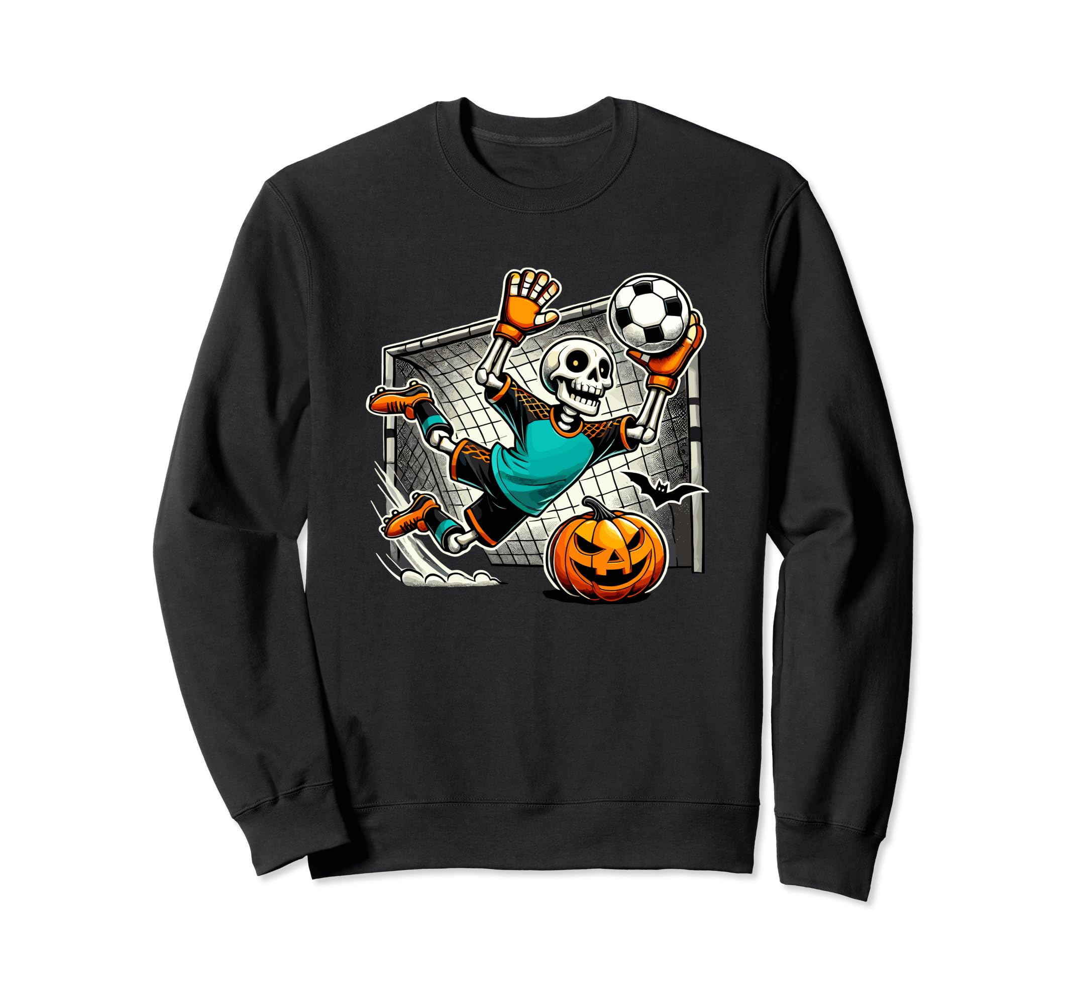 Halloween Skeleton Soccer Player Sweatshirt - Aesthetic Graphic for Adults - T-Shirt, Sweatshirt, Hoodie