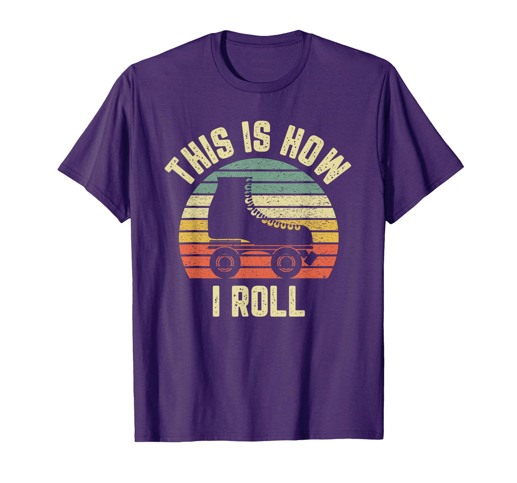 Rollerskate Rollerskating How I Roll T-Shirt - Custom Art Print Unisex - T-Shirt, Sweatshirt, Hoodie