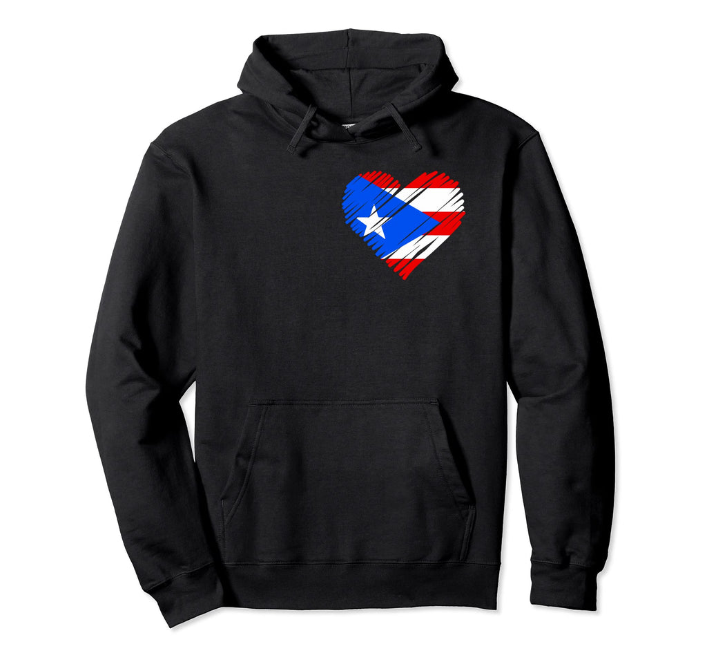 Puerto Rico Patriotic Heart World Futbol Hoodie - Minimalist Print Unisex - T-Shirt, Sweatshirt, Hoodie