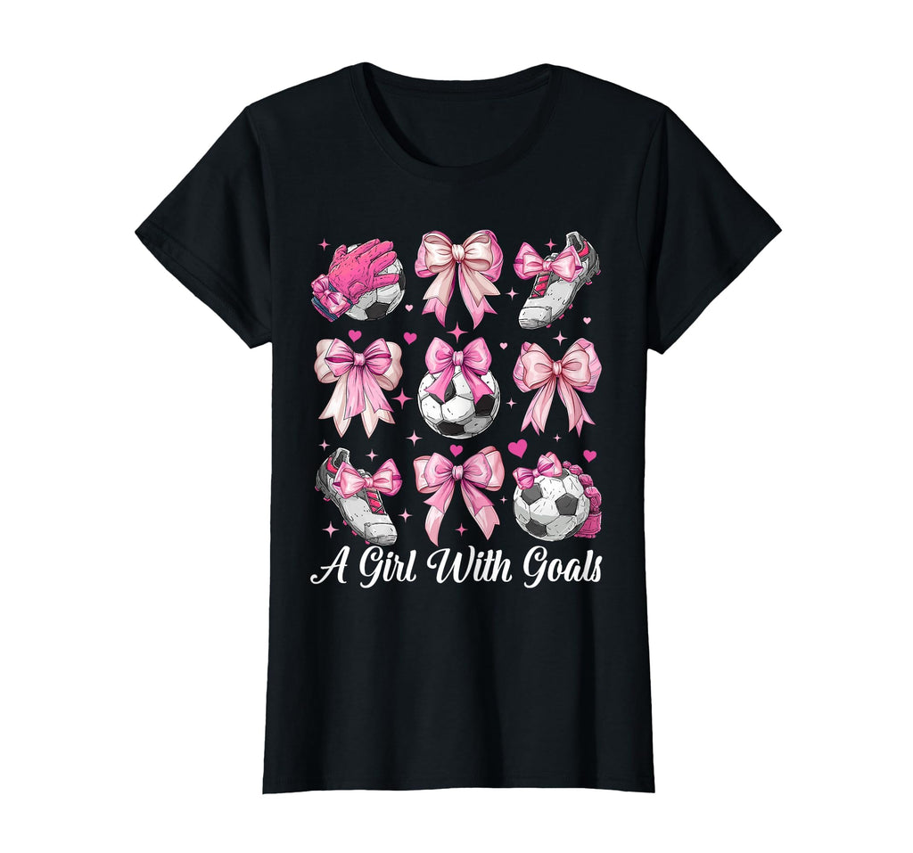 Soccer Player Soccer Coquette Bow Goals T-Shirt - Graphic Print Men Women - T-Shirt, Sweatshirt, Hoodie