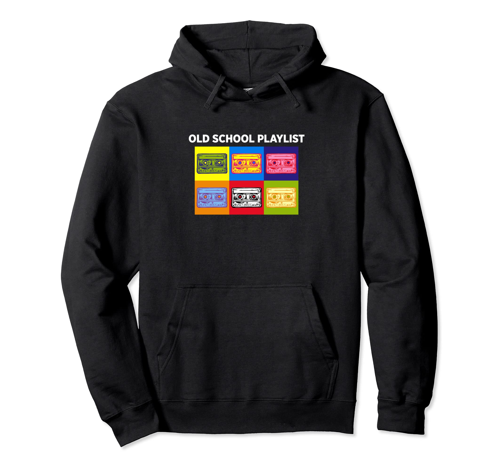 Old School Playlist Cassette Tape Hoodie - Casual Everyday Wear Men Women - T-Shirt, Sweatshirt, Hoodie