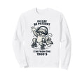 1900S Raccoon Roller Skater Sweatshirt - Novelty Apparel for Adults - T-Shirt, Sweatshirt, Hoodie